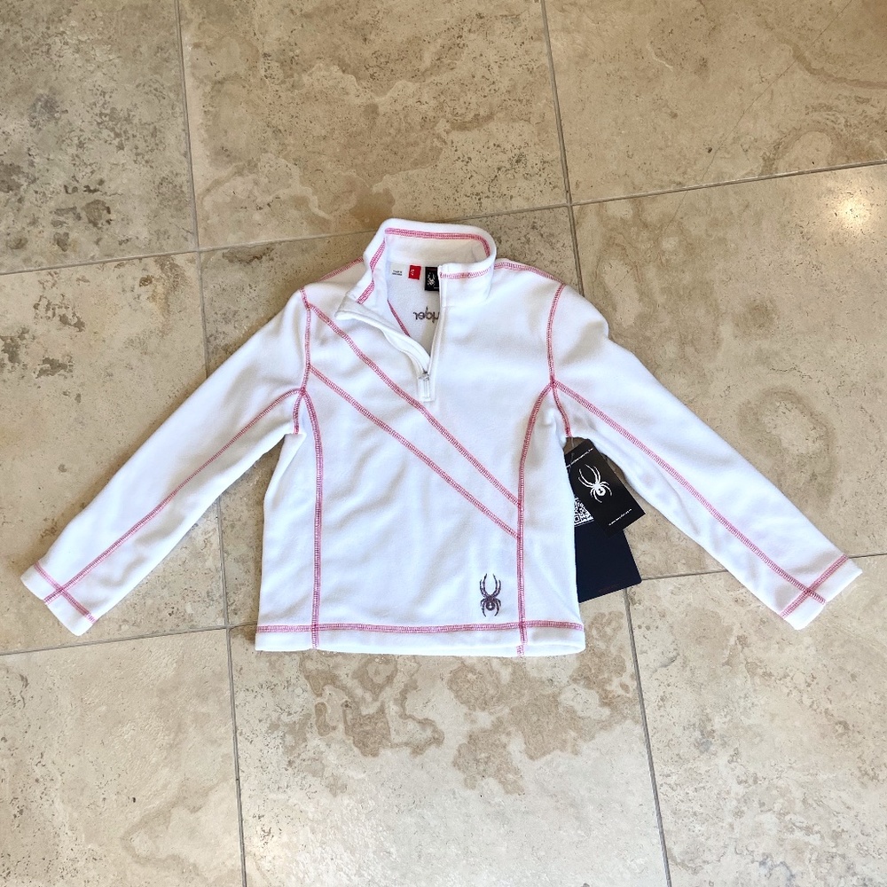 SPYDER girls NWT Speed Fleece T-neck sweater S/8
